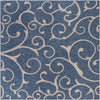 Seaside Blooms Collection Area Rug -  Azure Square Blue  lifestyle 122