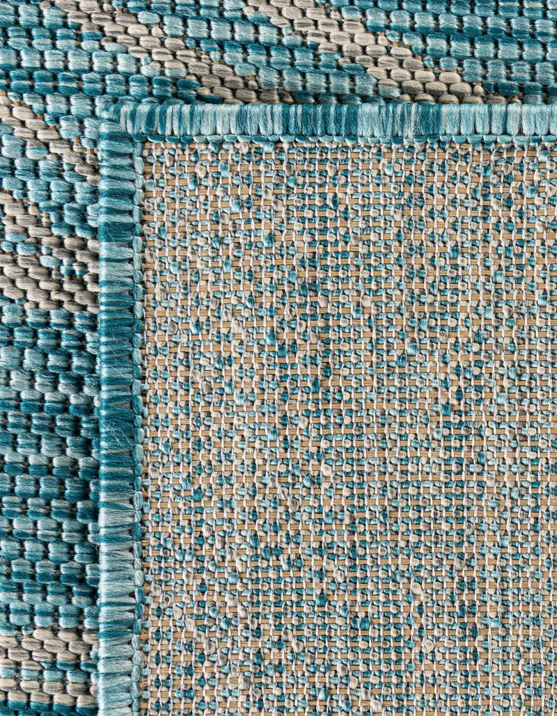 Seaside Blooms Collection Area Rug -  Evergreen (Light Aqua) Square Light Aqua  lifestyle 18
