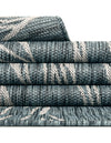 Seaside Blooms Collection Area Rug -  Evergreen (Teal) Round Teal  lifestyle 59