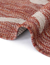 Seaside Blooms Collection Area Rug -  Azure Rectangle Rust Red  lifestyle 27