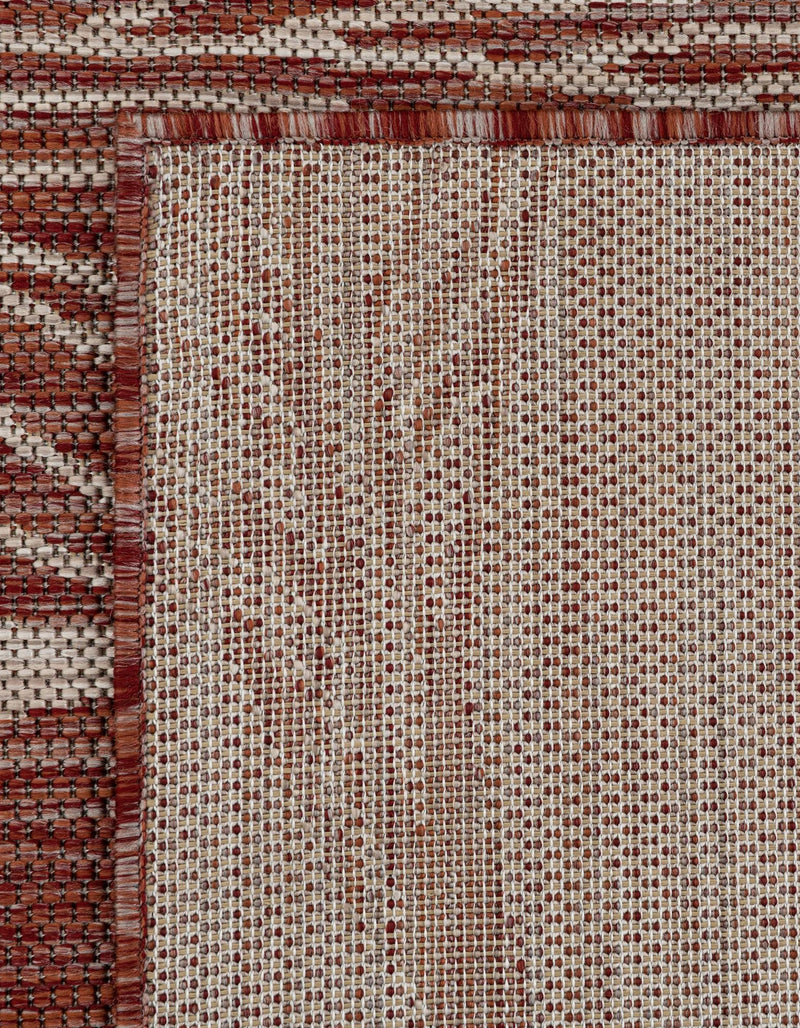 Garden Terrace Escape Collection Area Rug -  Evergreen (Rust Red) Square Rust Red  lifestyle 11