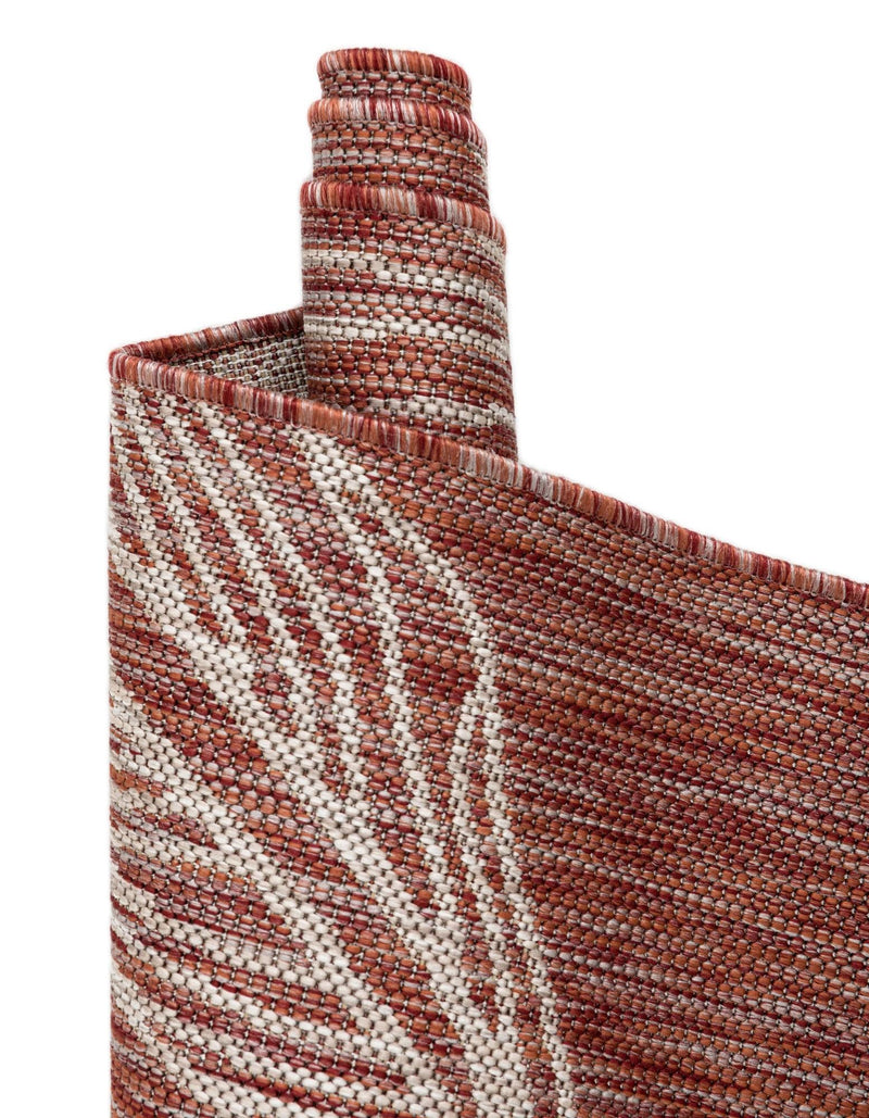Seaside Blooms Collection Area Rug -  Evergreen (Rust Red) Rectangle Rust Red  lifestyle 22
