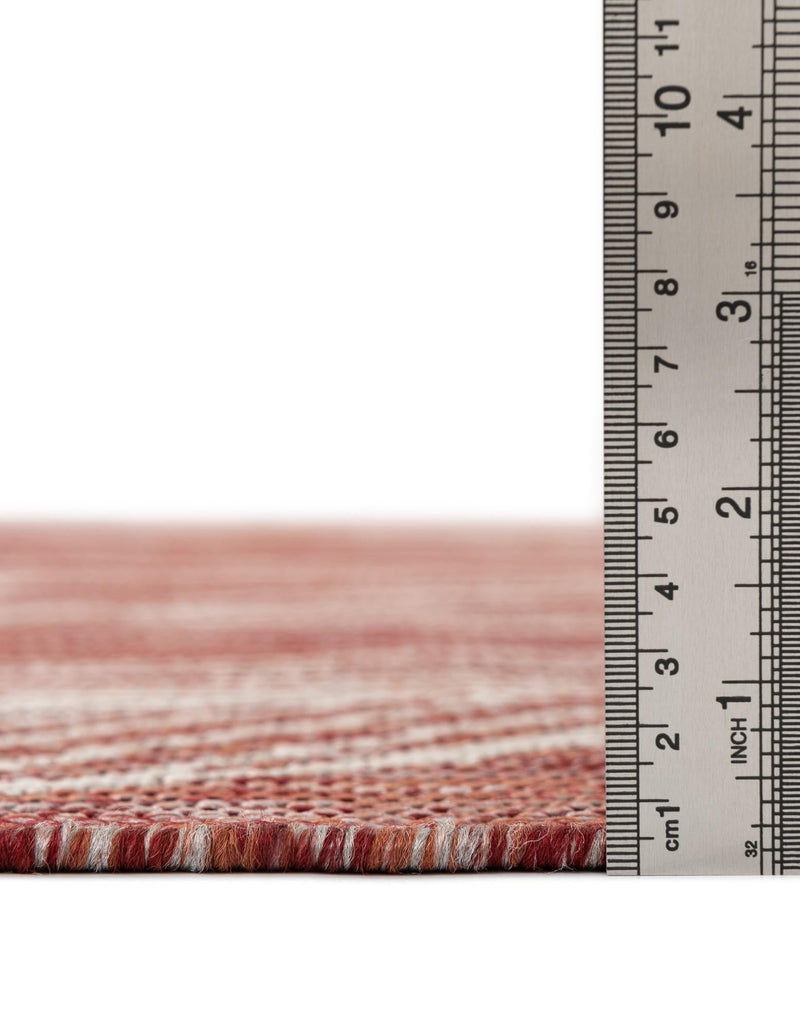 Seaside Blooms Collection Area Rug -  Evergreen (Rust Red) Rectangle Rust Red  lifestyle 24