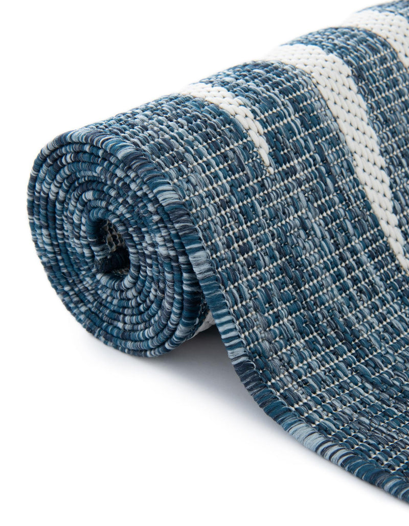 Garden Terrace Escape Collection Area Rug - Verdure (Blue) Square Blue  lifestyle 16
