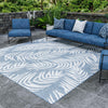Garden Terrace Escape Collection Area Rug - Verdure (Blue) Square Blue  lifestyle 19