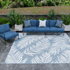 Garden Terrace Escape Collection Area Rug - Verdure (Blue) Square Blue  lifestyle 20
