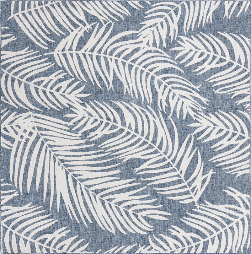 Garden Terrace Escape Collection Area Rug - Verdure (Blue) Square Blue Main