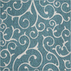 Seaside Blooms Collection Area Rug -  Azure Square Teal  lifestyle 134
