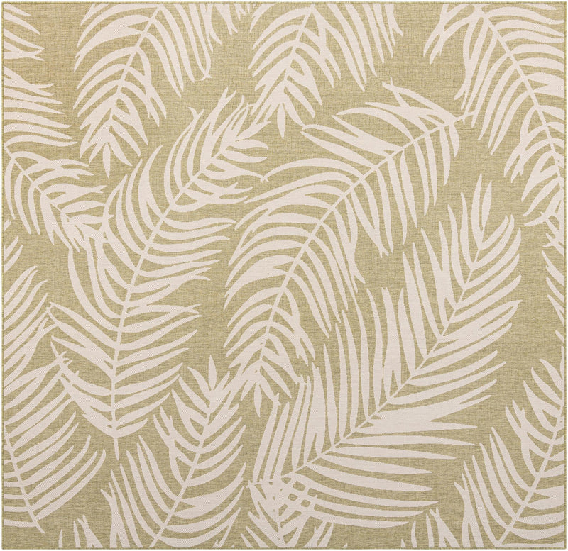Garden Terrace Escape Collection Area Rug - Verdure (Green) Square Green Main