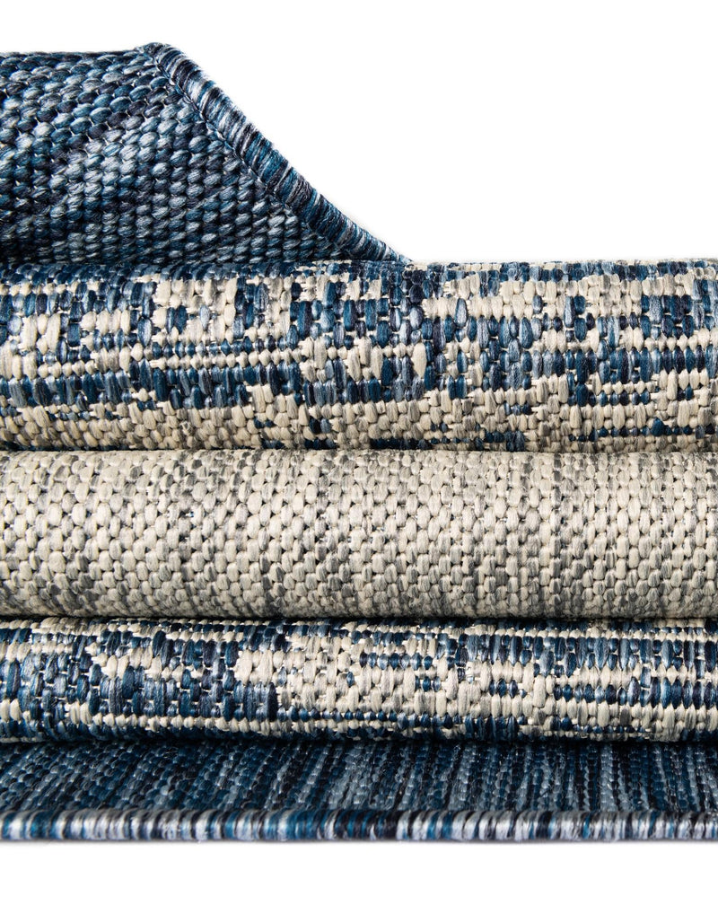 Urban Terrace Collection Area Rug -  Vanderbilt Rectangle Blue  lifestyle 34