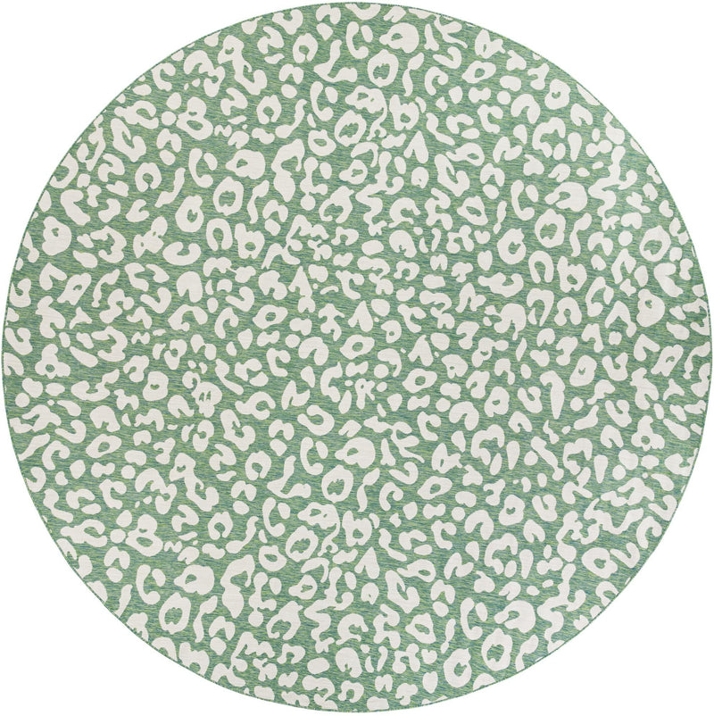 Savannah Escape Collection Area Rug -  Amazon (Green Blue) Round Green Blue  lifestyle 47
