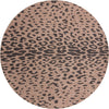 Jungle Expedition Collection Area Rug - Serengeti Round Natural Main