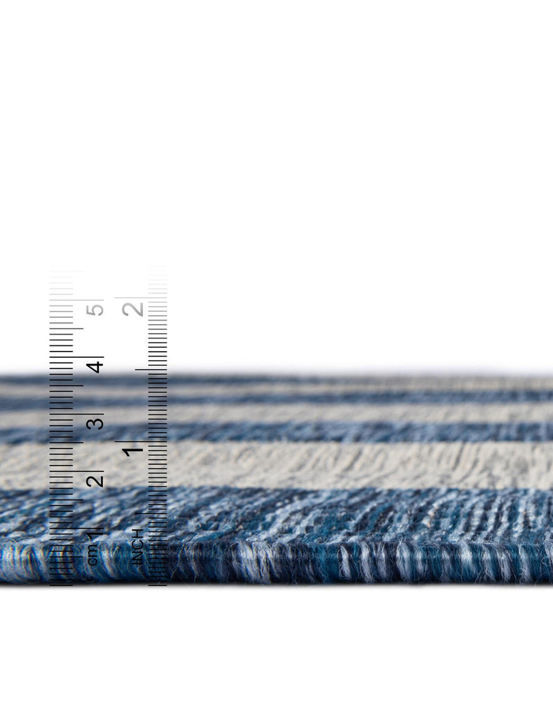 Patio Stripe Harmony Collection Area Rug -  Veranda Square Blue  lifestyle 3