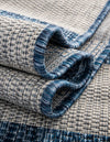 Patio Stripe Harmony Collection Area Rug -  Veranda Square Blue  lifestyle 17