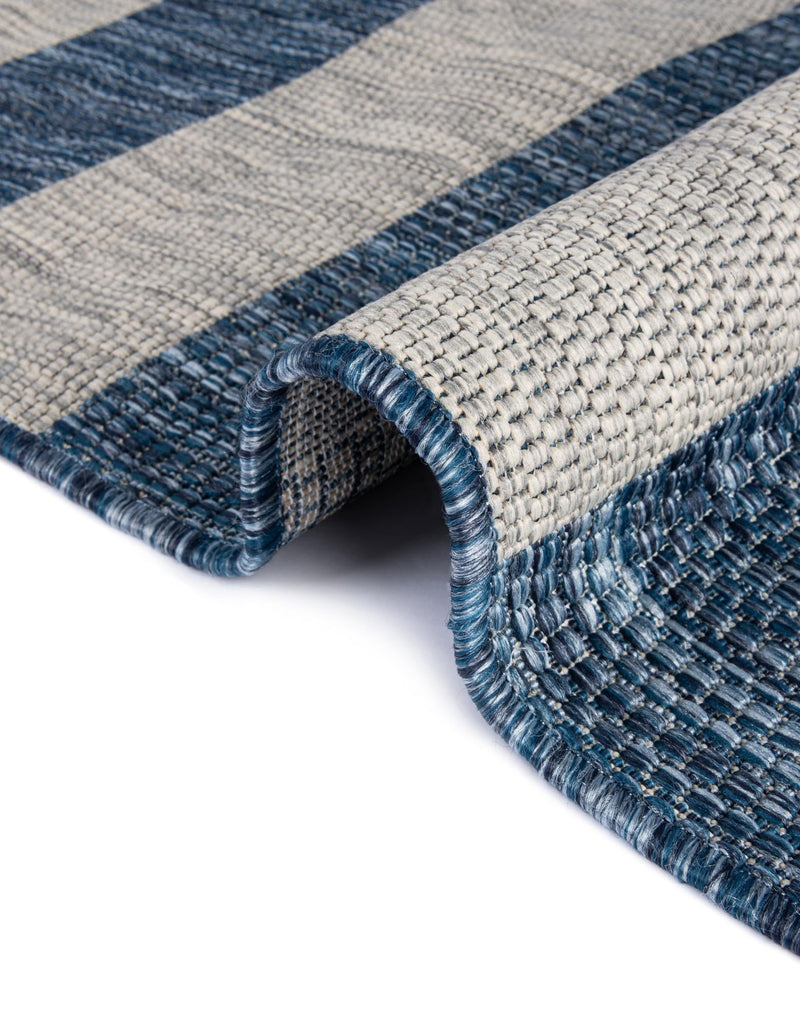 Seaside Stripes Collection Area Rug -  Veranda Rectangle Blue  lifestyle 42