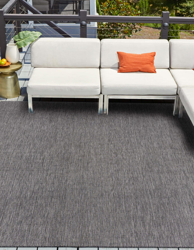 Patio Perfection Collection Area Rug - Veranda (Black) Square Black  lifestyle 18