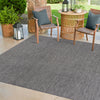 Patio Perfection Collection Area Rug - Veranda (Black) Square Black  lifestyle 49