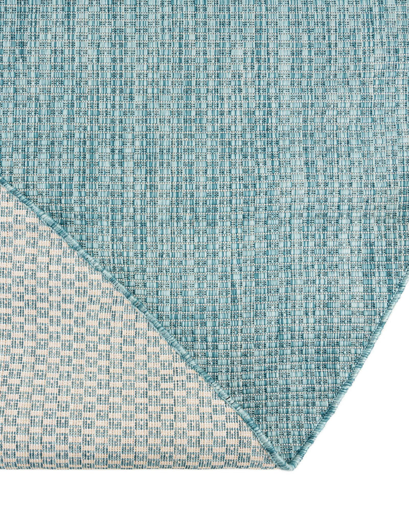 Patio Perfection Collection Area Rug - Veranda (Aquamarine) Round Aquamarine  lifestyle 10