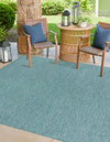 Patio Perfection Collection Area Rug - Veranda (Aquamarine) Square Aquamarine  lifestyle 0