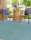 Patio Perfection Collection Area Rug - Veranda (Aquamarine) Square Aquamarine  lifestyle 2