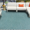 Patio Perfection Collection Area Rug - Veranda (Aquamarine) Square Aquamarine  lifestyle 15