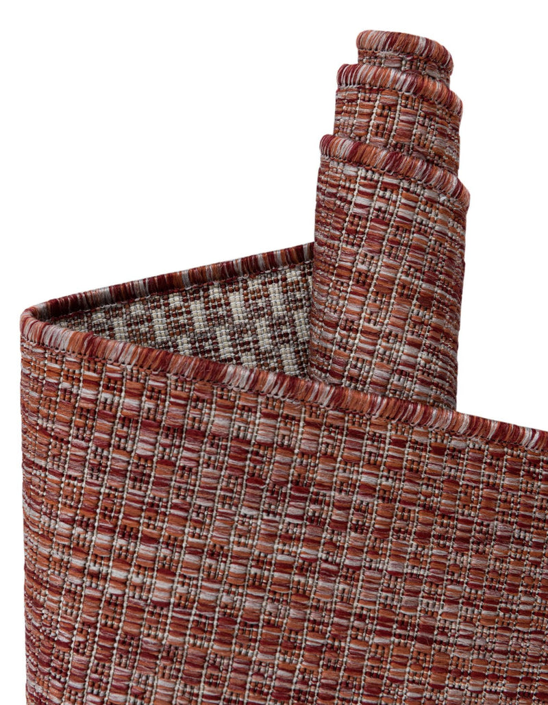 Patio Perfection Collection Area Rug - Veranda (Rust Red) Square Rust Red  lifestyle 9
