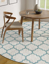 Garden Lattice Oasis Collection Area Rug - Arbor (Gray) Round Gray  lifestyle 8
