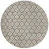 Garden Lattice Oasis Collection Area Rug - Arbor (Gray) Round Gray Main