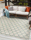 Garden Lattice Oasis Collection Area Rug - Arbor (Gray) Square Gray  lifestyle 0