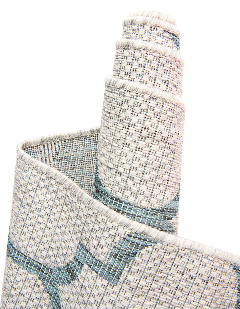 Garden Lattice Oasis Collection Area Rug - Arbor (Gray) Square Gray  lifestyle 9