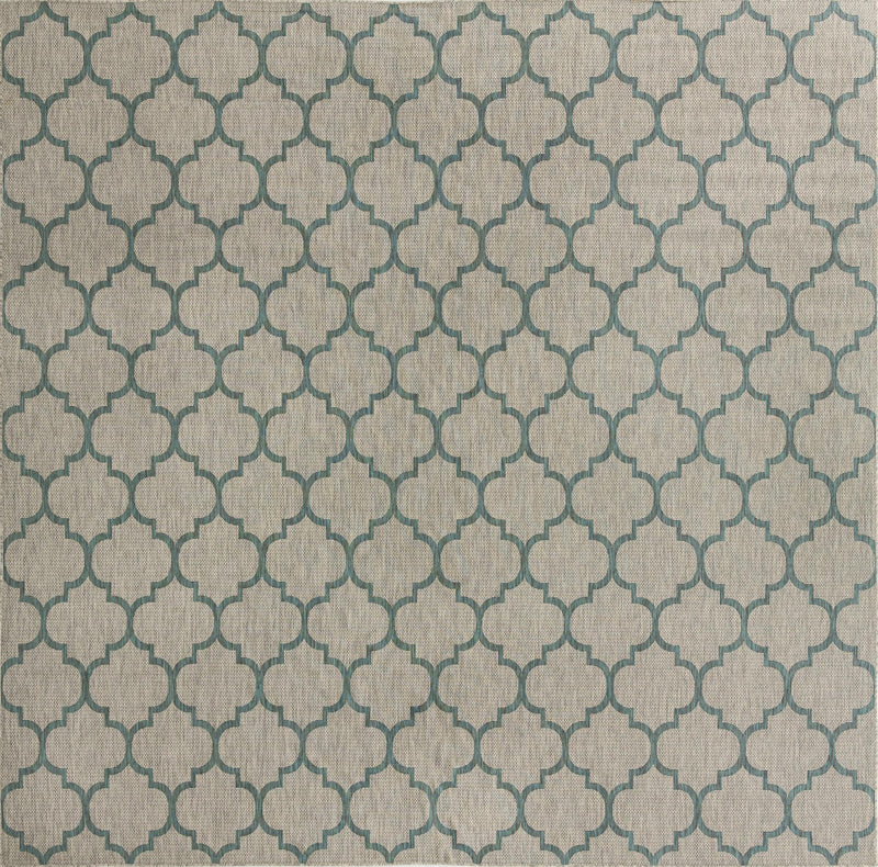 Garden Lattice Oasis Collection Area Rug - Arbor (Gray) Square Gray Main