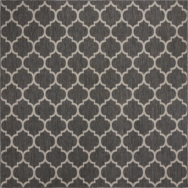 Savannah Pergola Collection Area Rug - Arbor (Black) Square Black  lifestyle 47