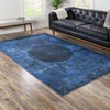 Laguna Sands Collection Area Rug - Catalina Rectangle Overdyed Blue  lifestyle 52