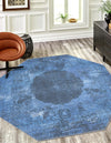 Laguna Sands Collection Area Rug - Catalina Octagon Overdyed Blue  lifestyle 72