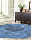 Laguna Sands Collection Area Rug - Catalina Octagon Overdyed Blue  lifestyle 92