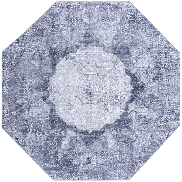 Laguna Sands Collection Area Rug - Catalina Octagon Gray Ivory  lifestyle 63