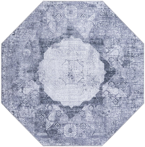 Laguna Sands Collection Area Rug - Catalina Octagon Gray Ivory  lifestyle 35