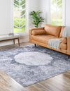 Laguna Sands Collection Area Rug - Catalina Square Gray Ivory  lifestyle 95