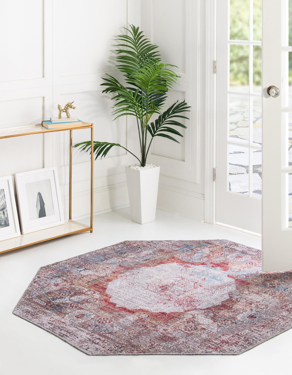 Laguna Sands Collection Area Rug - Catalina Octagon Multi  lifestyle 97