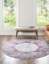 Laguna Sands Collection Area Rug - Catalina Round Pink Ivory  lifestyle 78