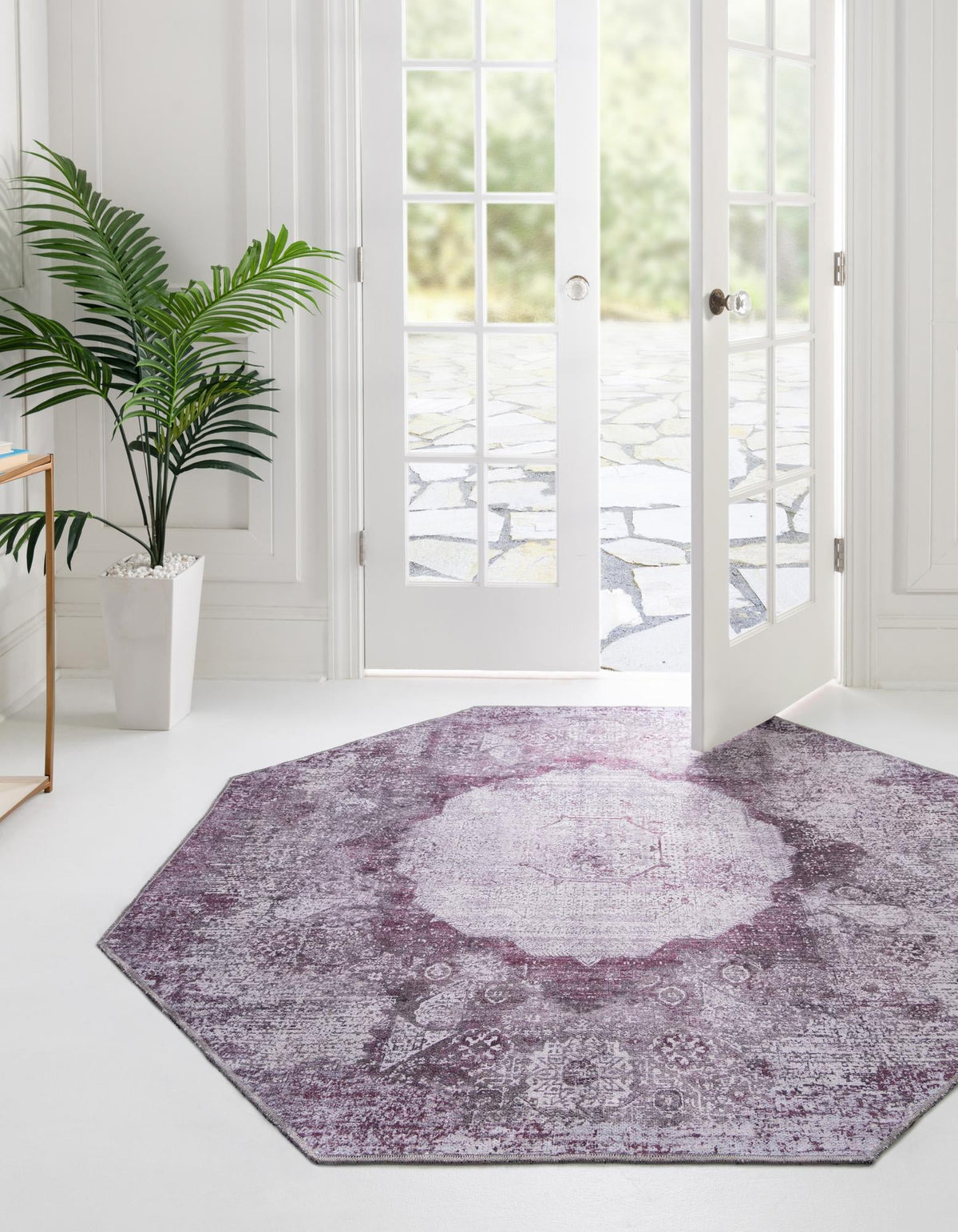 Laguna Sands Collection Area Rug - Catalina Octagon Pink Ivory  lifestyle 79