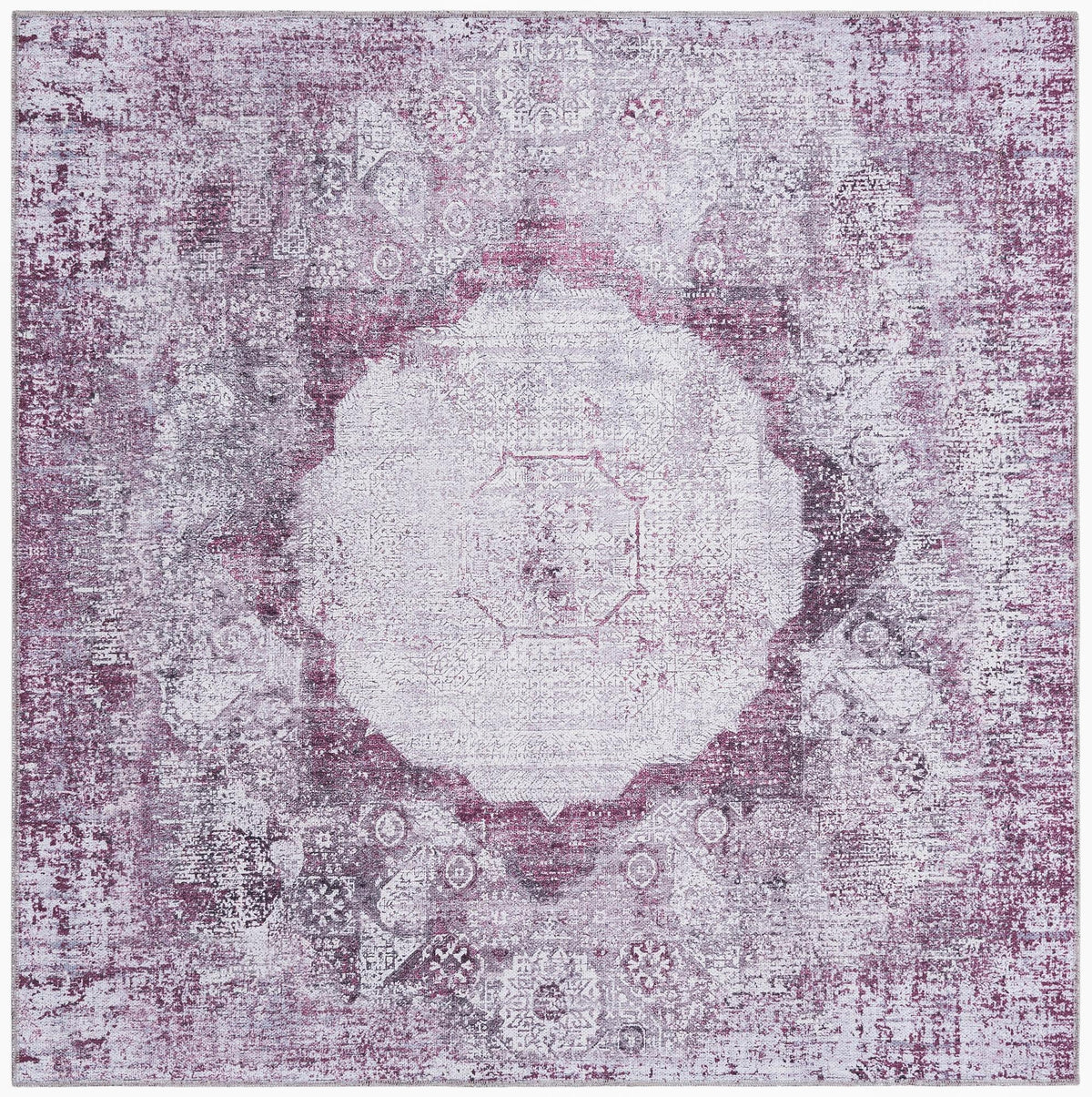 Laguna Sands Collection Area Rug - Catalina Square Pink Ivory  lifestyle 38