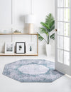 Laguna Sands Collection Area Rug - Catalina Octagon Teal Ivory  lifestyle 44