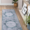Laguna Sands Collection Area Rug - Catalina Runner Teal Ivory  lifestyle 143