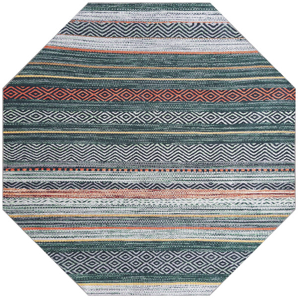 Laguna Sands Collection Area Rug -  Malibu Octagon Green  lifestyle 39