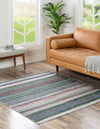 Laguna Sands Collection Area Rug -  Malibu Square Green  lifestyle 50