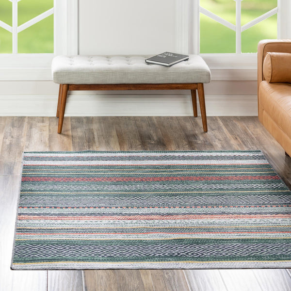 Laguna Sands Collection Area Rug -  Malibu Square Green  lifestyle 127