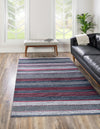 Laguna Sands Collection Area Rug -  Malibu Rectangle Navy Blue  lifestyle 3