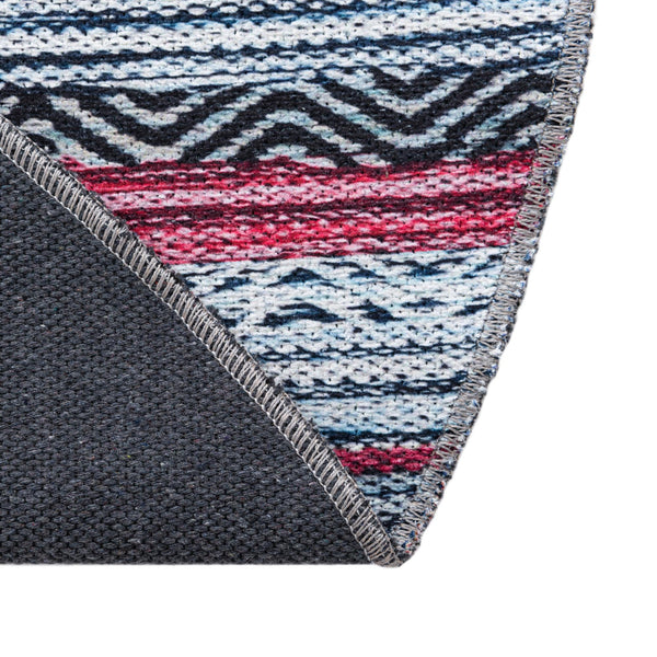 Laguna Sands Collection Area Rug -  Malibu Round Navy Blue  lifestyle 80