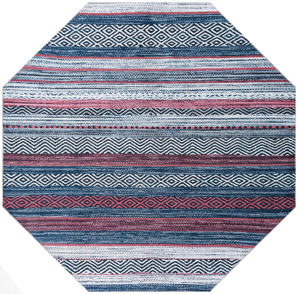 Laguna Sands Collection Area Rug -  Malibu Octagon Navy Blue  lifestyle 32